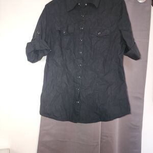 Bandolino Black Collared Shirt